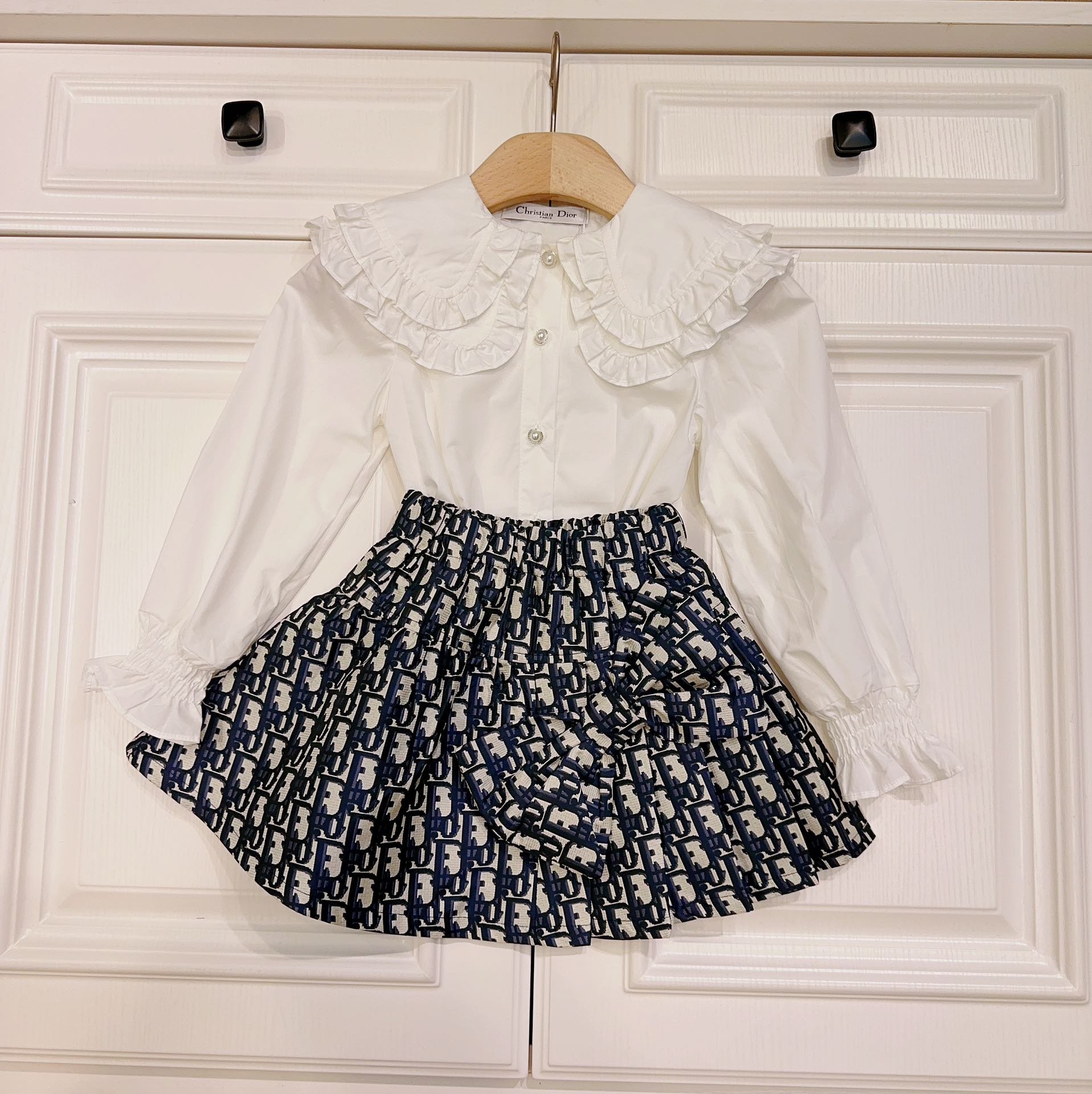 54898.jpg Dior Kid's White Shirt & LL Logo T-shirt - Image 1