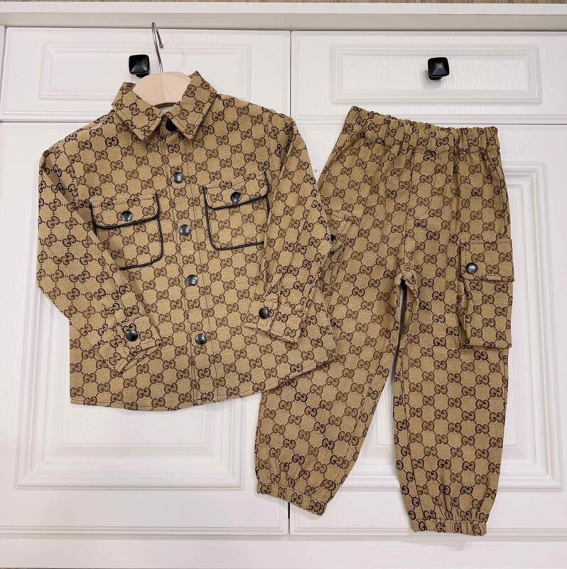 Gucci Kid’s Checkered Shirt & Trousers