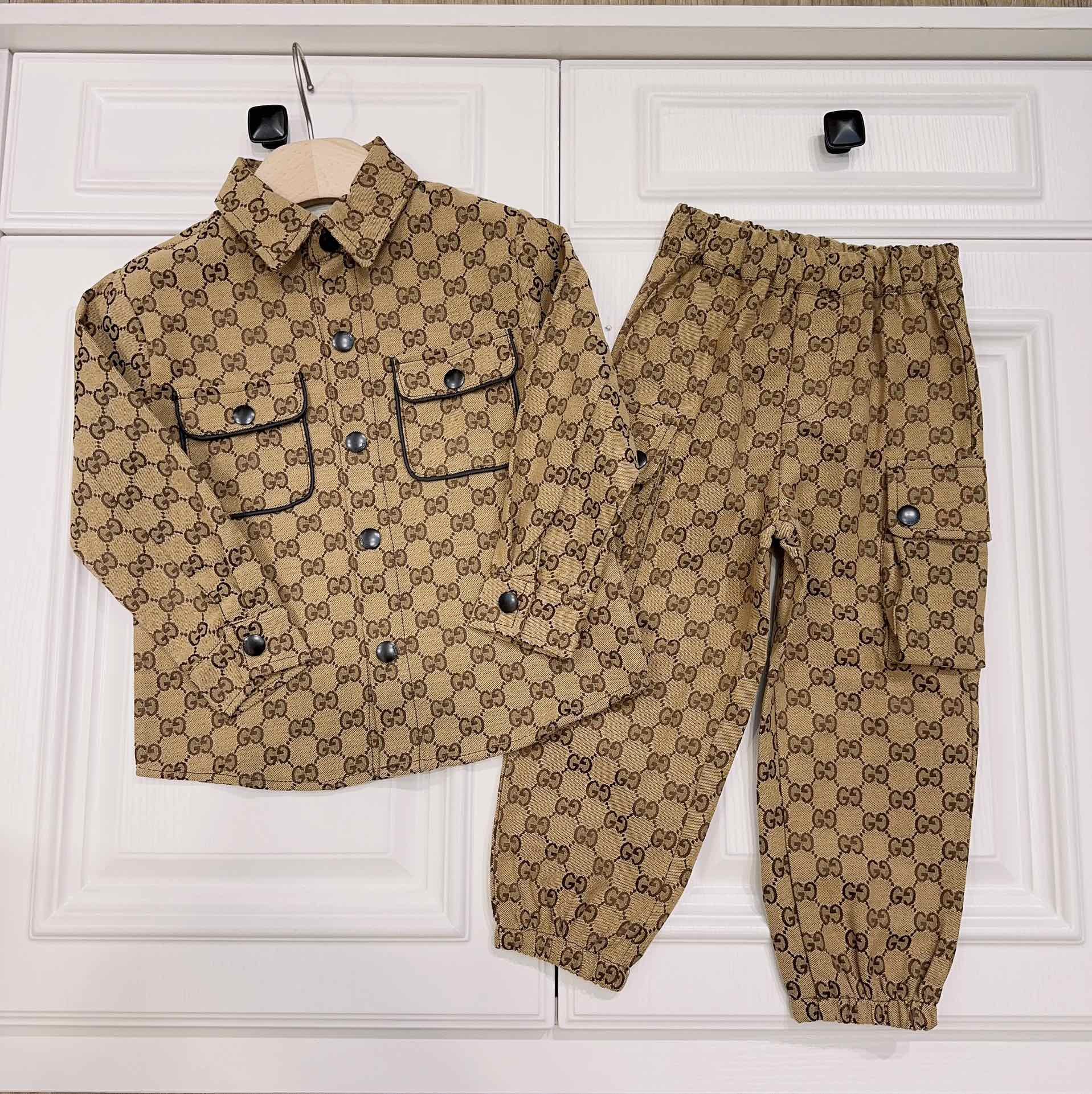 55018.jpg Gucci Kid's Checkered Shirt & Trousers - Image 1