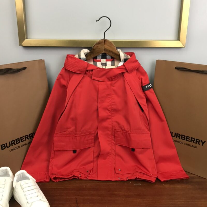 Burberry Red Hooded Jacket