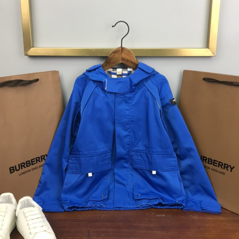 Burberry Blue Hooded Jacket