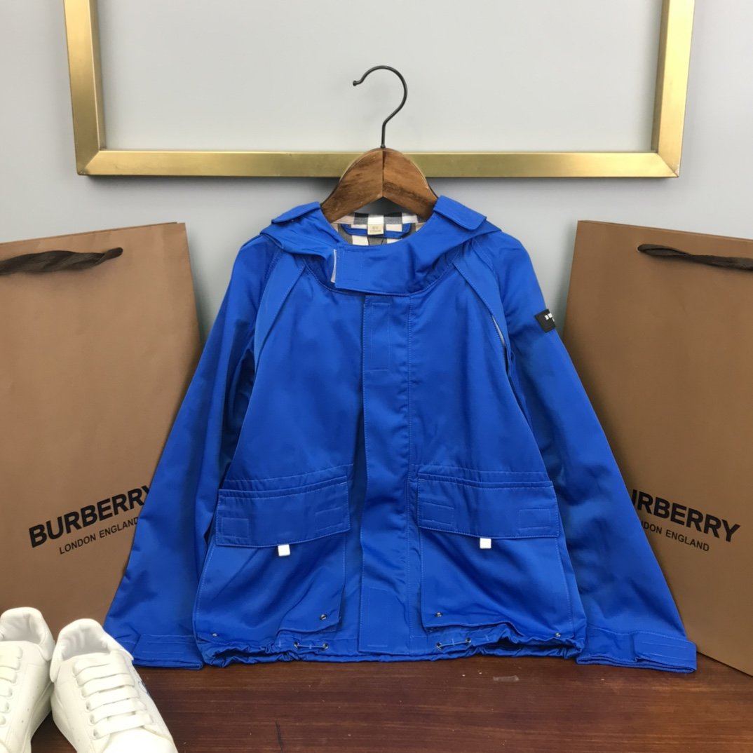 55108.jpg Burberry Blue Hooded Jacket - Image 1