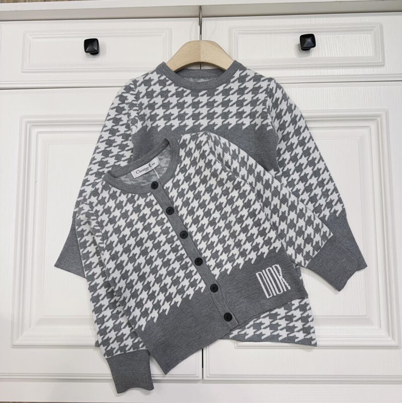 Dior Knitted Button Cardigan & Long-sleeved Dress