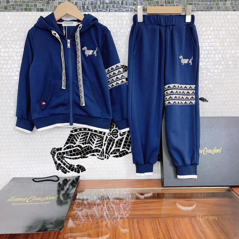 Thom Browne Kids  Zippered Sweater & Trousers