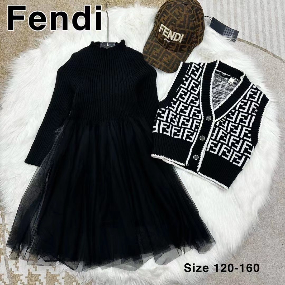 57440.jpg Fendi Kids Dress & Vest Collection - Image 1