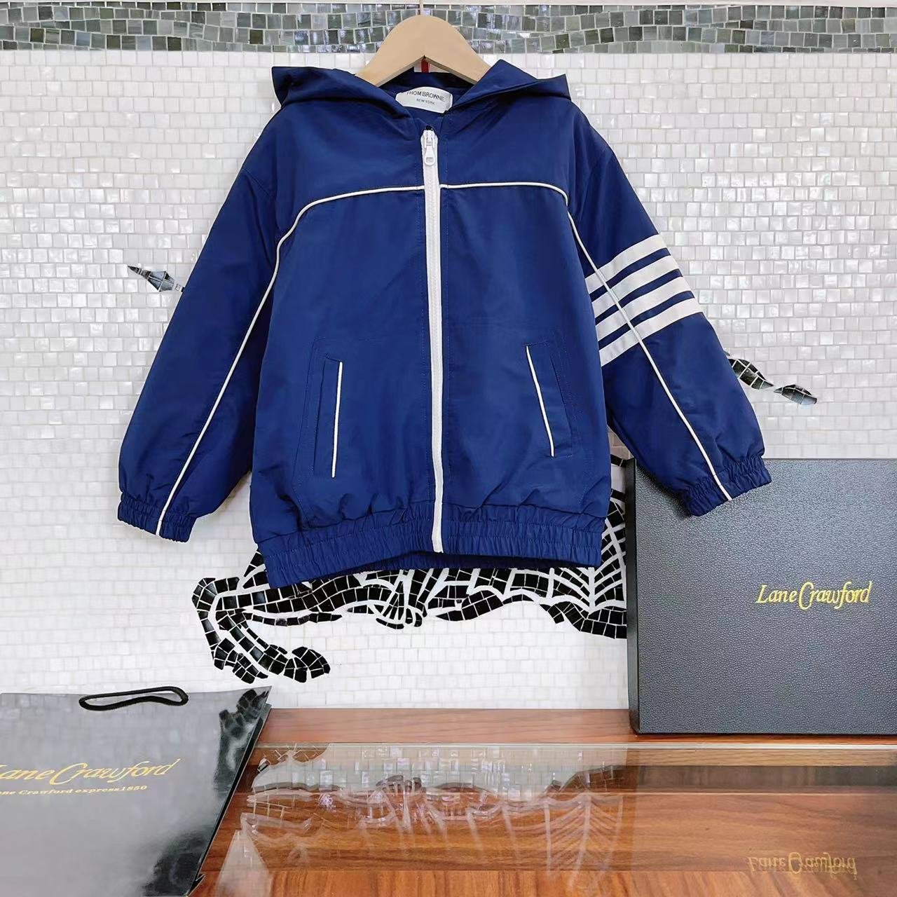 59400.jpg Thom Browne Kids Zippered Sweater - Image 1