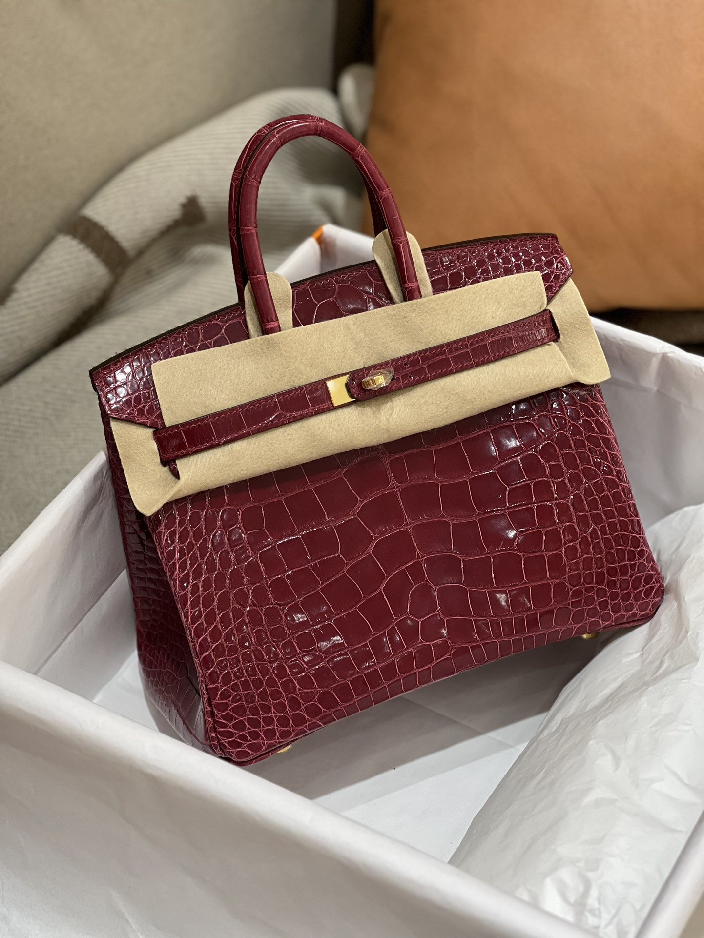 78998.jpg Birkin 25 in Shiny Crococodile - Image 1