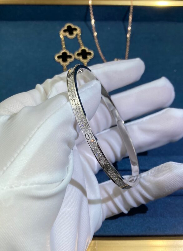 Diamond Snake Necklace, Rose Gold