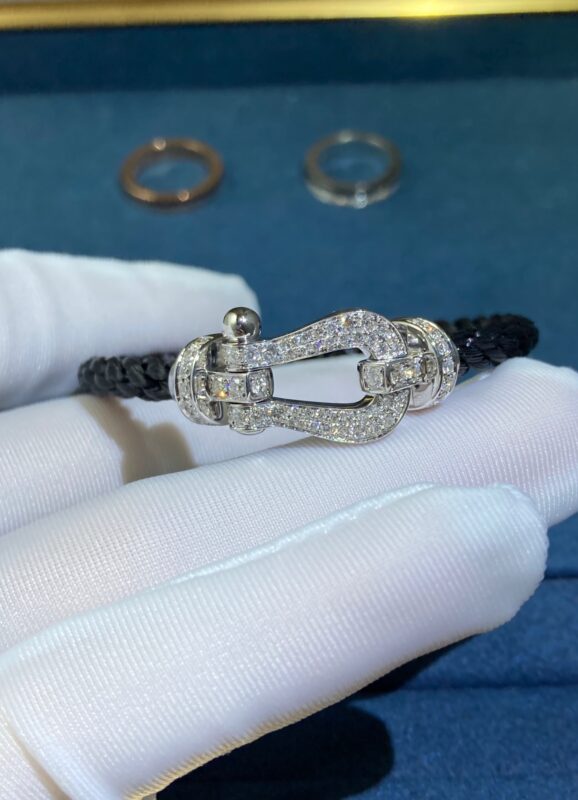 Large Fred’s Diamond Bracelet, White Gold