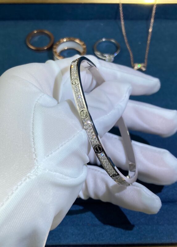 Baby’s Breath Bracelet Narrow, White Gold