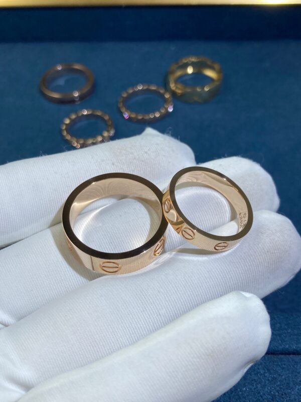 Screw Pair Ring, Rose Gold