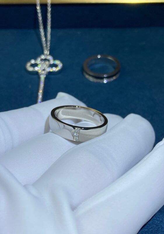 HW Triple Diamond Ring, Platinum