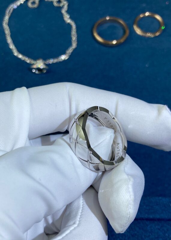 Diamond-less Diamond Ring, White Gold