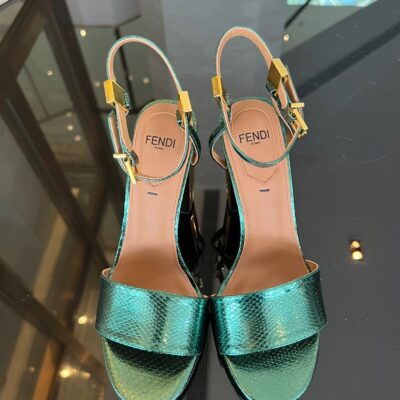 Fendi 2023 Delfina Round Toe Sandals