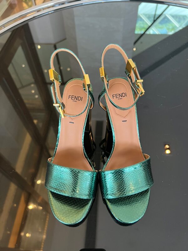 Fendi 2023 Delfina Round Toe Sandals