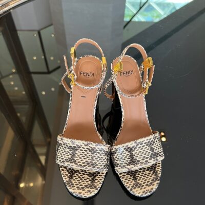 Fendi 2023 Delfina Round Toe Sandals