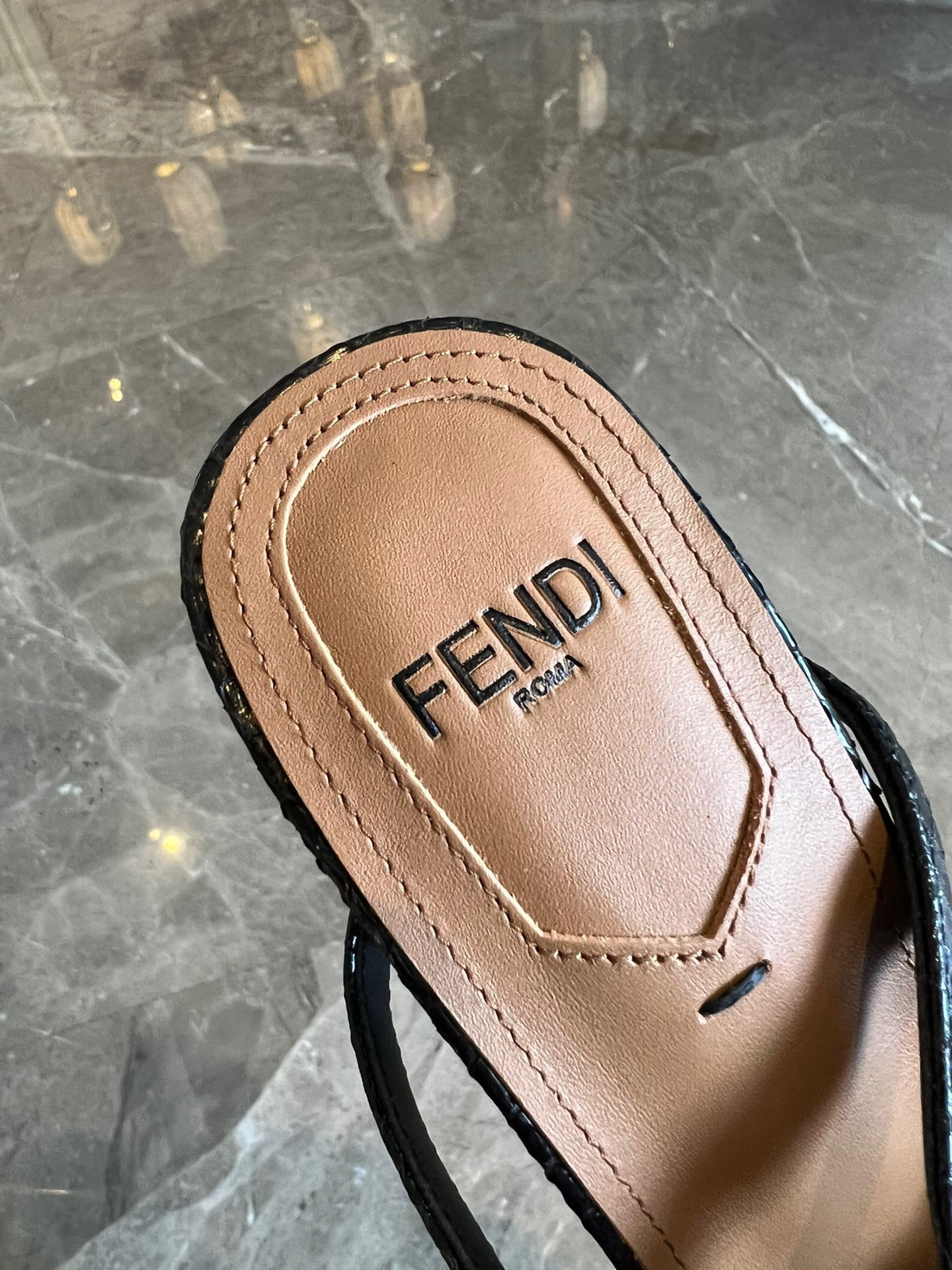 Fendi 2023 Delfina Round Toe Sandals - Image 6