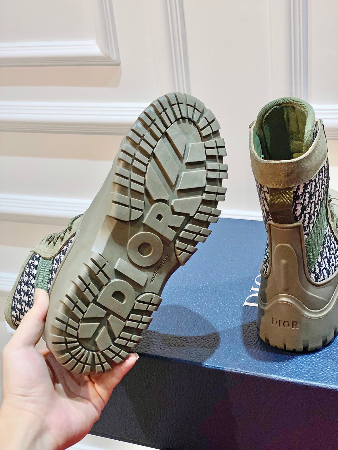 Dior Garden Ankle Boot Khaki Rubber