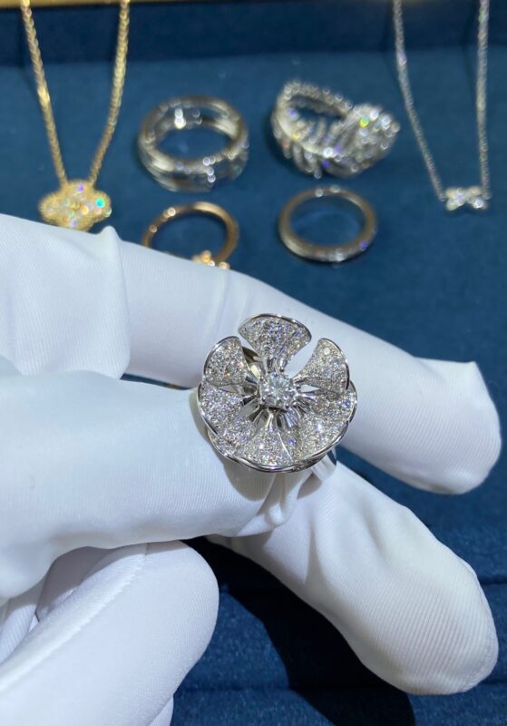 Full Diamond Dress Ring, White Gold