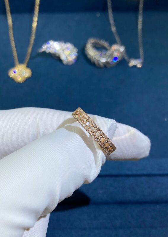 Tiffany full Diamond Ring, Rose Gold