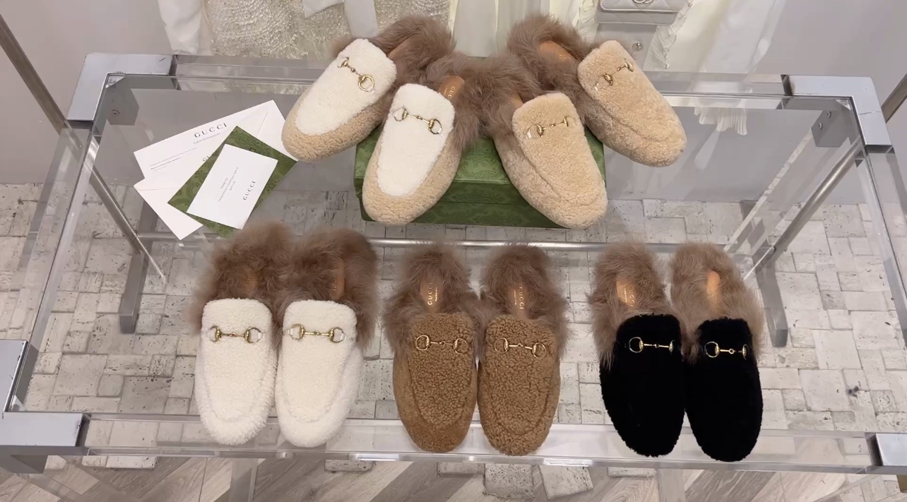 Gucci 2023 New Fur Mules Collection