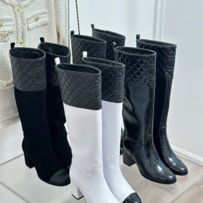 Chanel 2023 Rhombic Chunky Heel Boots Collection
