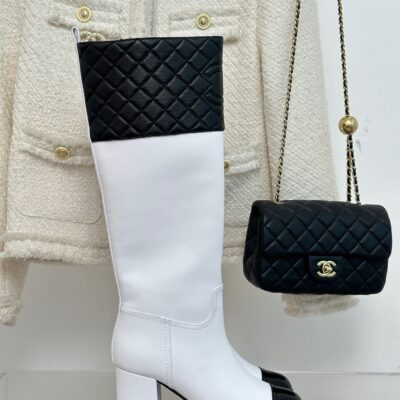 Chanel 2023 New Rhombic Chunky Heel Boots