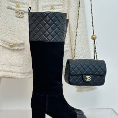 Chanel 2023 New Rhombic Chunky Heel Boots