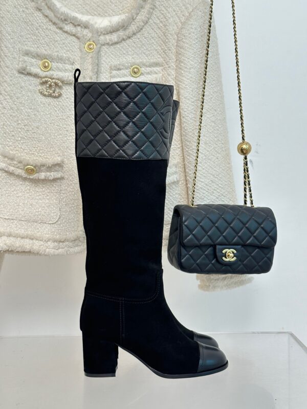 Chanel 2023 New Rhombic Chunky Heel Boots