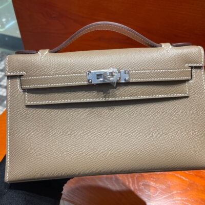 Kelly Pochette Etoupe Swift PHW