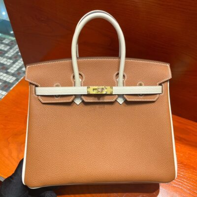 Birkin 30 Golden Brown & White Togo GHW