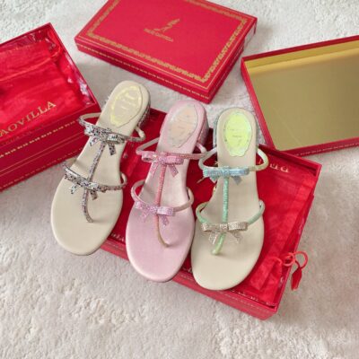 Rene Caovilla 2023 New Bowknot Sandals Collection