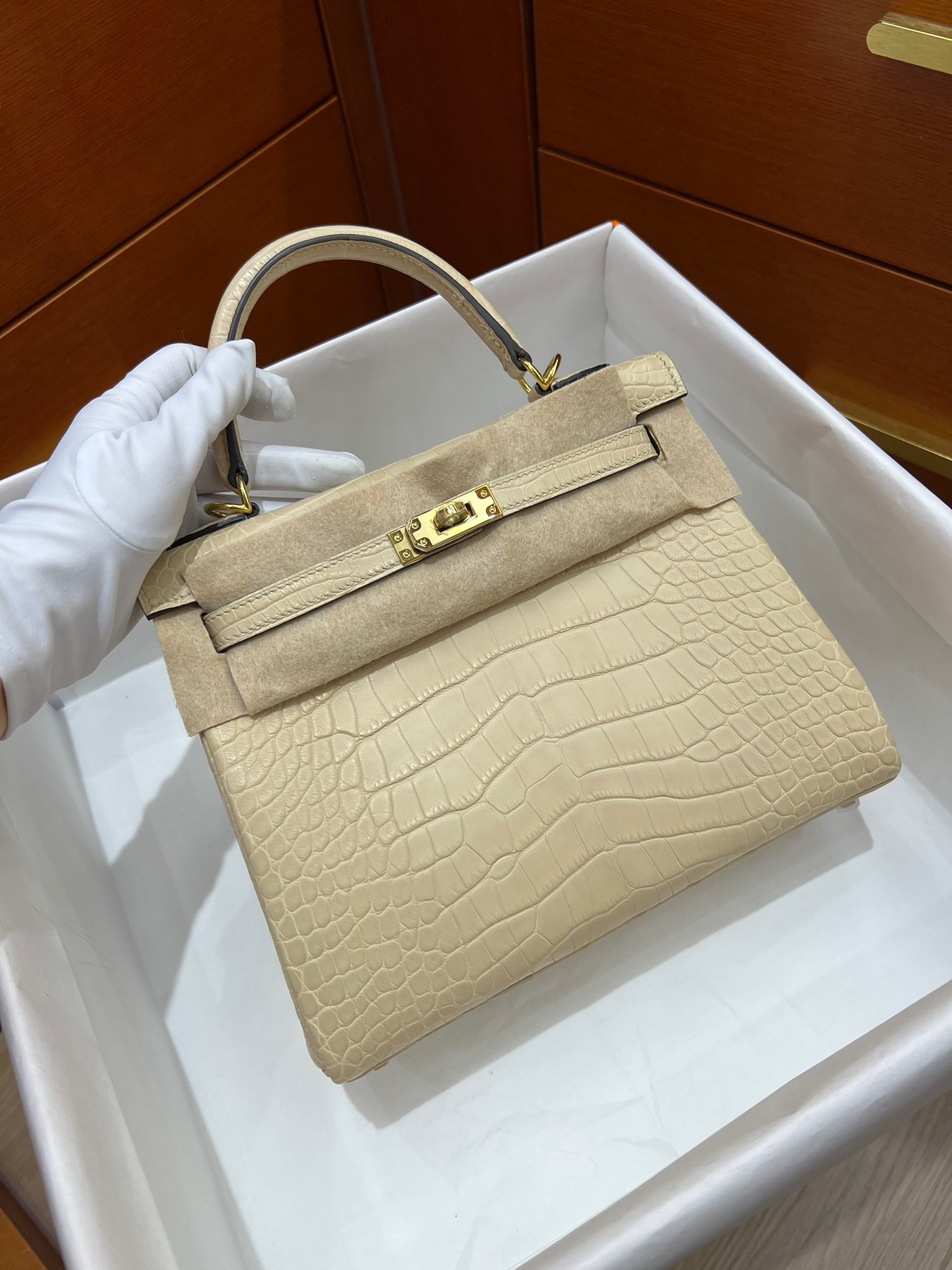 img_8222 Kelly 25 Matte Alligator GHW - Image 1