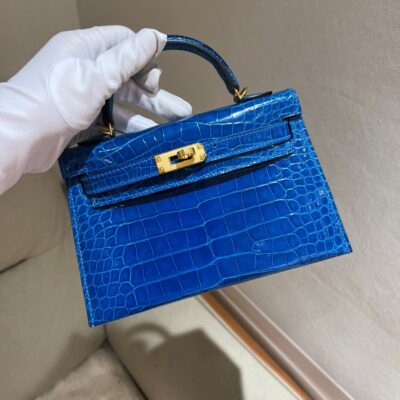 Mini Kelly Shiny Croco GHW