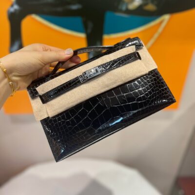 Kelly Pochette Shiny Alligator PHW