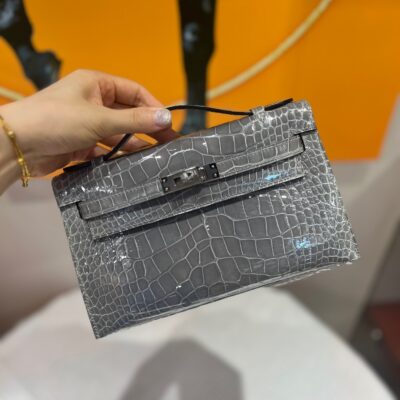 Kelly Pochette Shiny Alligator PHW