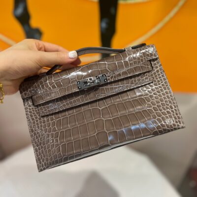Kelly Pochette Shiny Alligator PHW