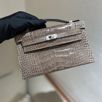 Kelly Pochette Shiny Alligator PHW