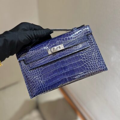 Kelly Pochette Shiny Alligator PHW