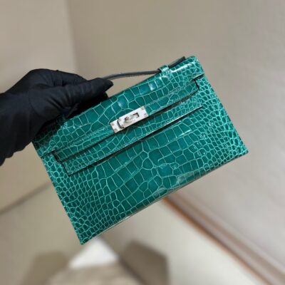 Kelly Pochette Shiny Alligator  PHW