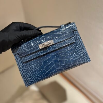 Kelly Pochette Shiny Alligator PHW