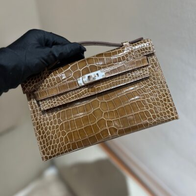 Kelly Pochette Shiny Alligator PHW