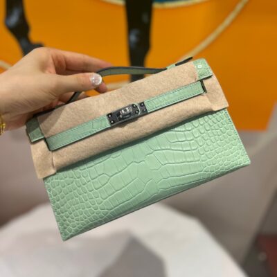 Kelly Pochette Matte Alligator PHW