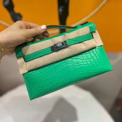 Kelly Pochette Matte Alligator PHW