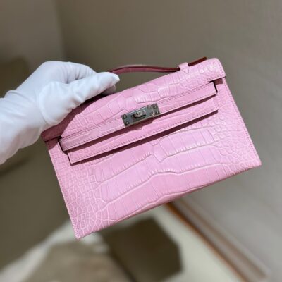 Kelly Pochette Matte Alligator PHW