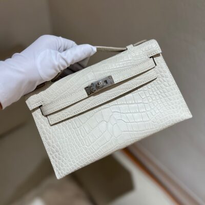 Kelly Pochette Matte Alligator PHW