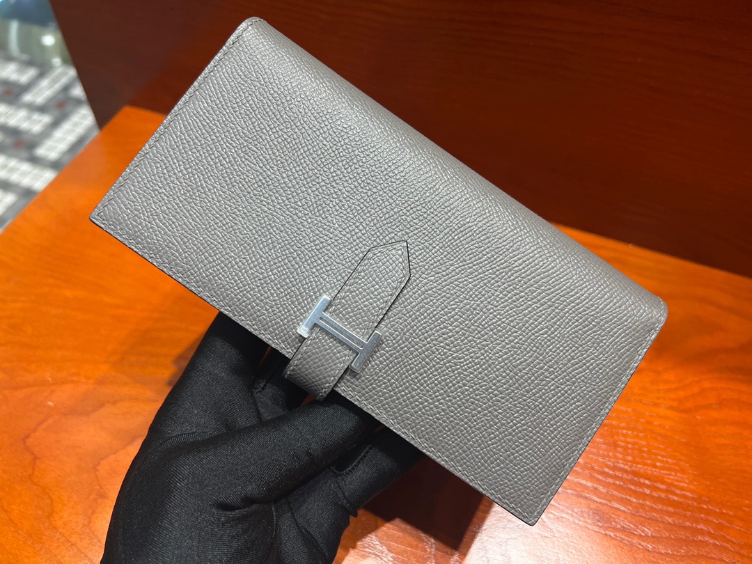 img_9738 Hermes Bearn Wallet in Etain Epsom - Image 1
