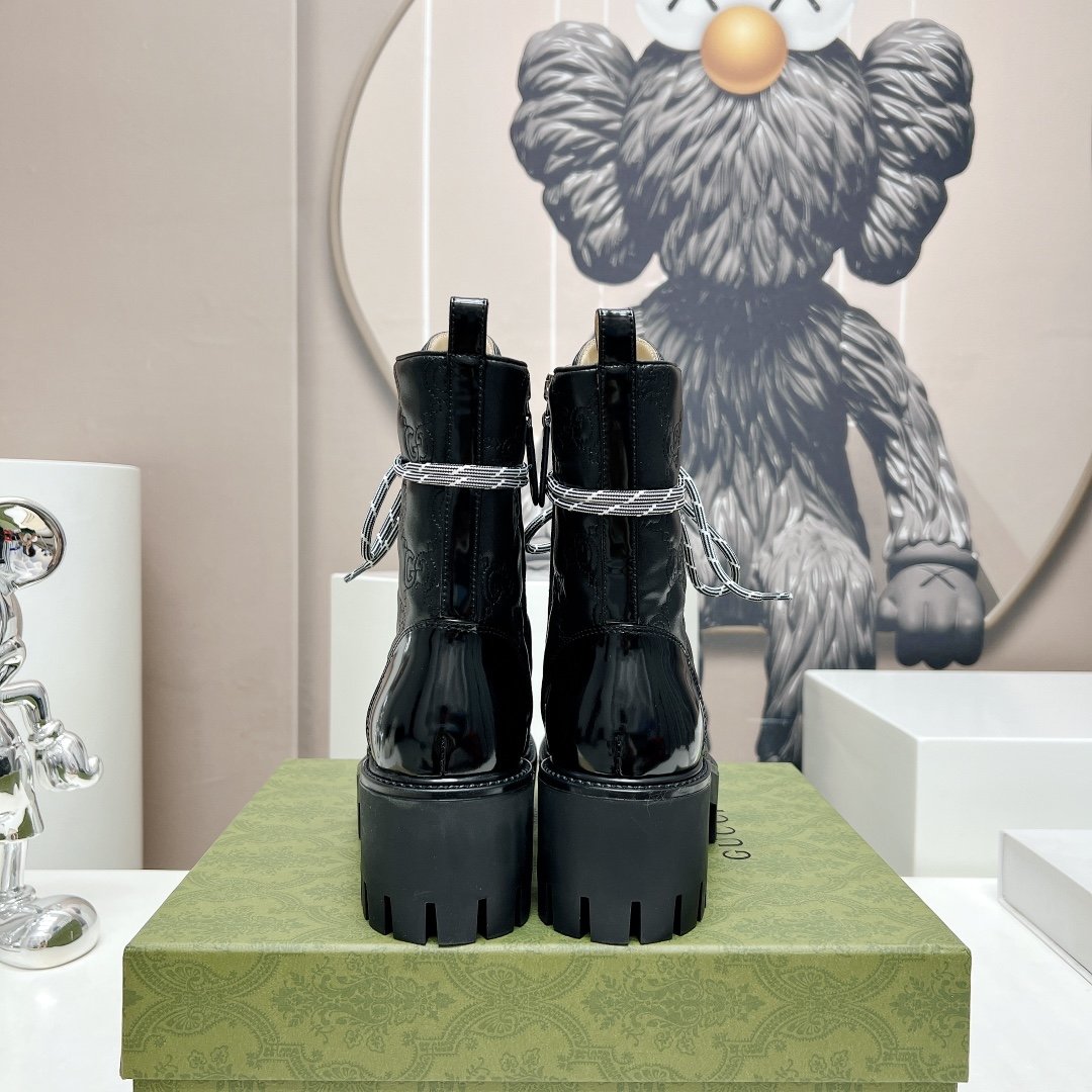 Gucci Lace-up Thick-soled Ankle Boots - Image 2