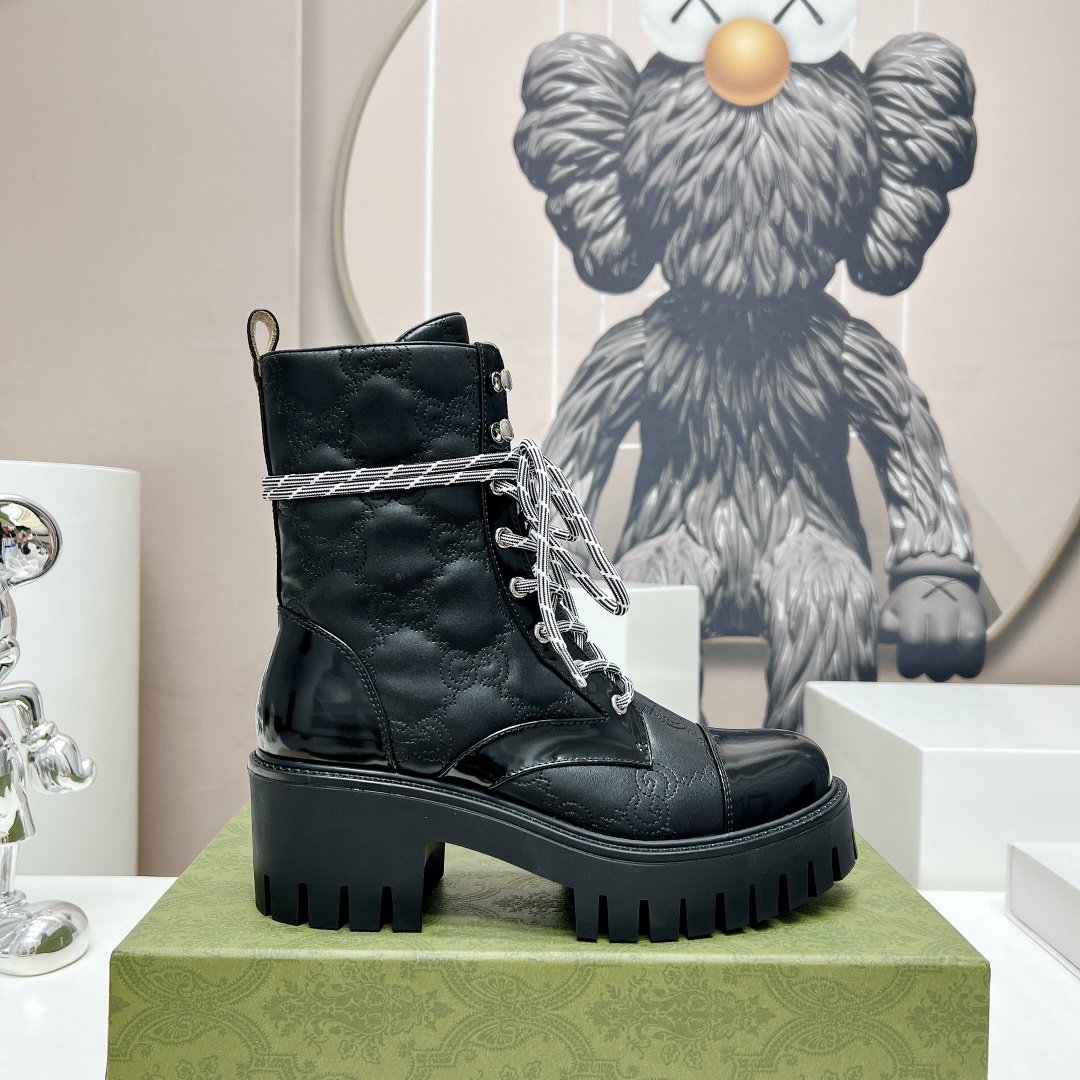 Gucci Lace-up Thick-soled Ankle Boots - Image 4
