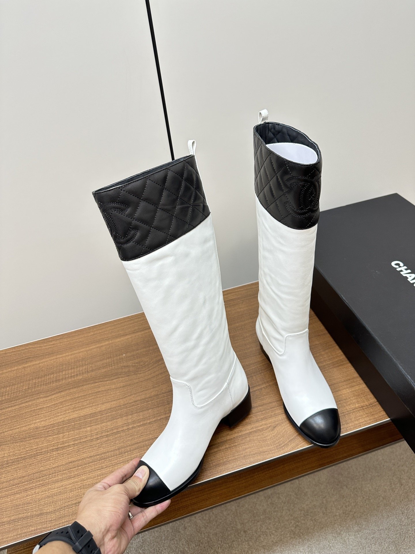Chanel New Small Grid Knight Boots - Image 4